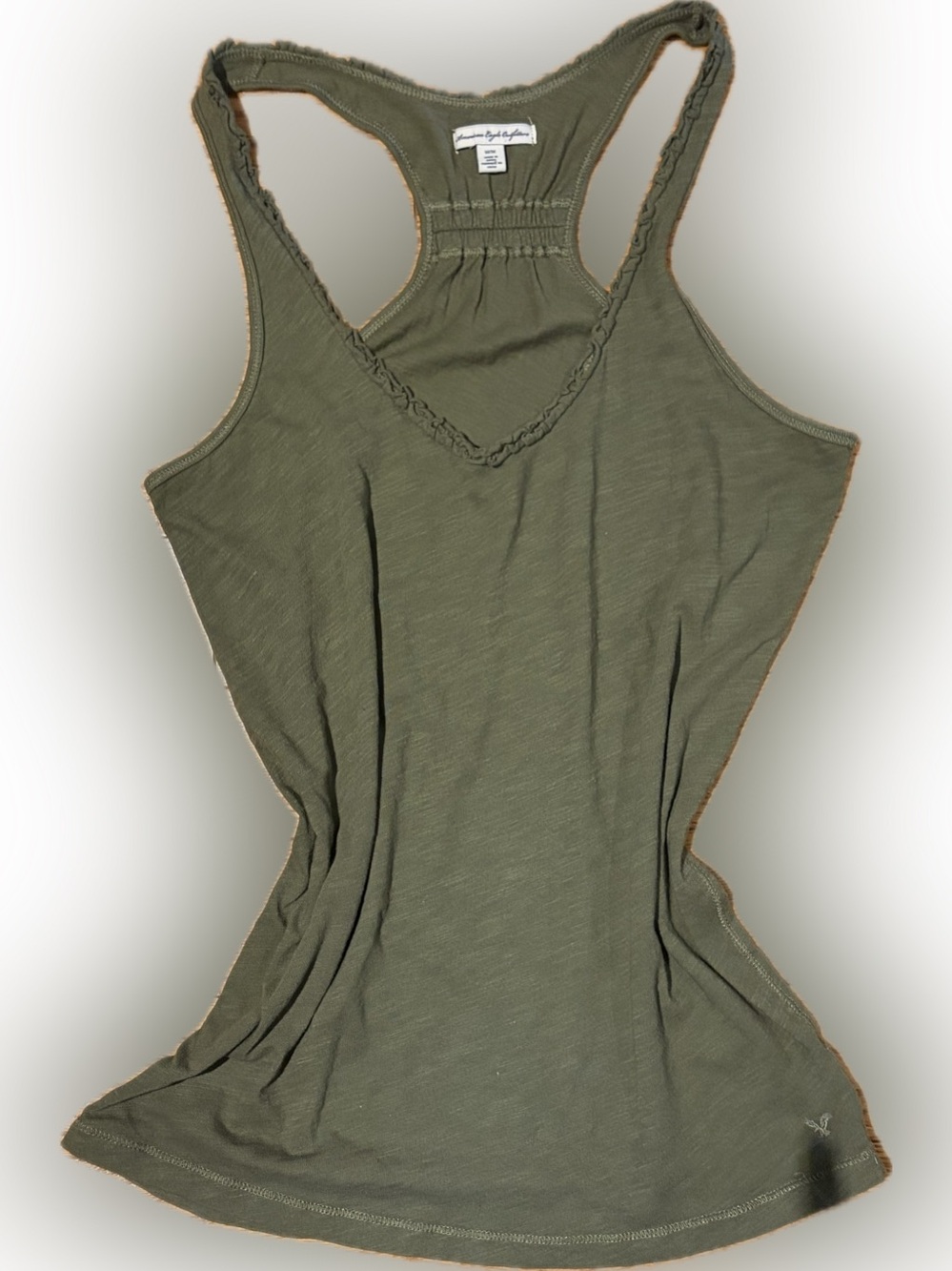 🌸 3/$30 // American Eagle Outfitters Olive Green Racerback Tank 100% Cotton